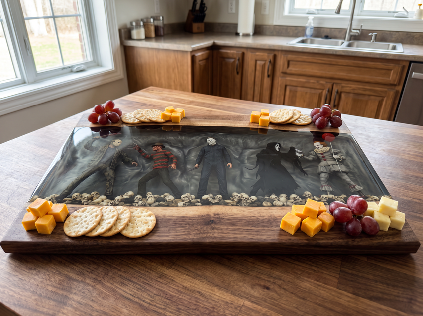 Serving board for movie night