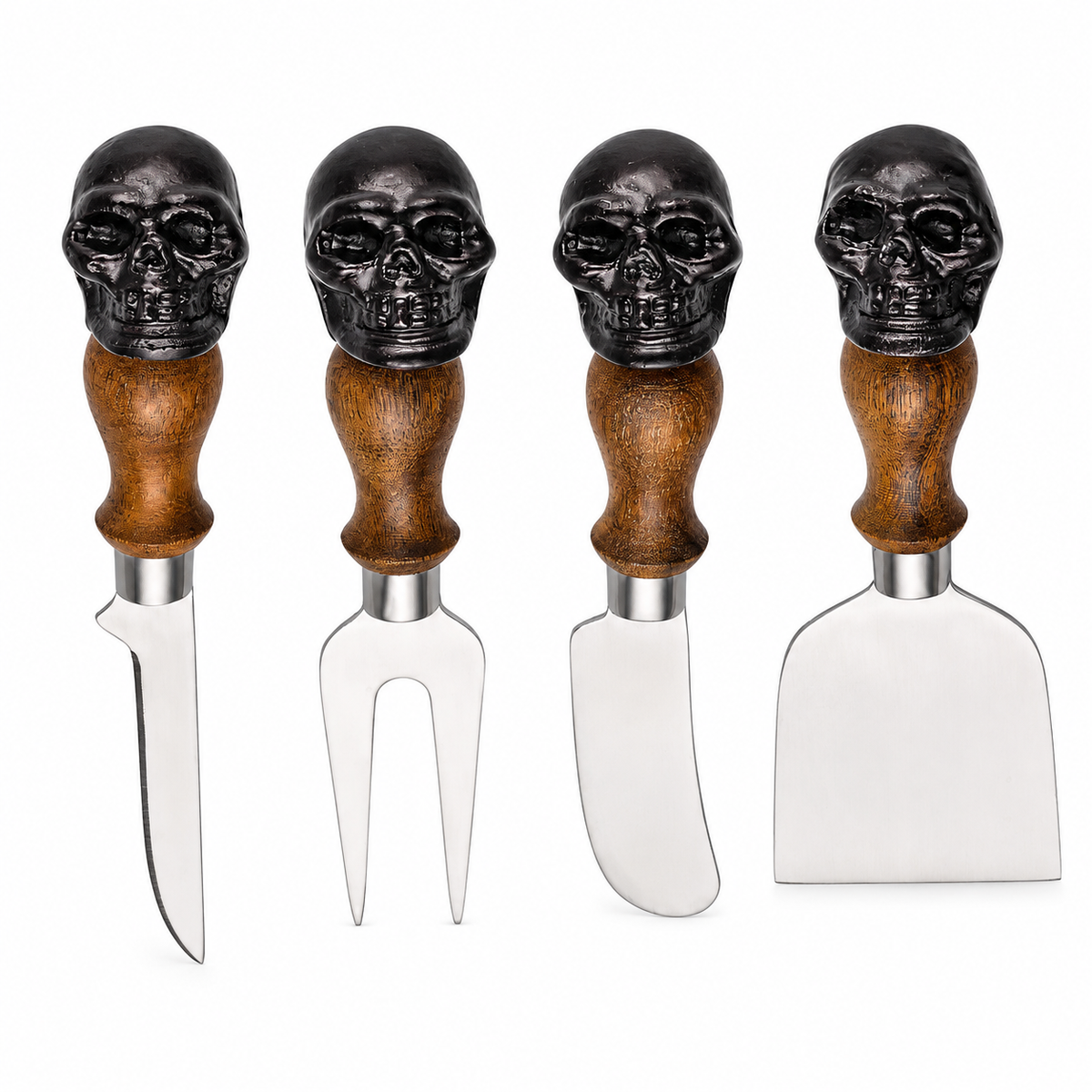 HorrorBoard™ Skull Cheese Knife Set — 4 Piece