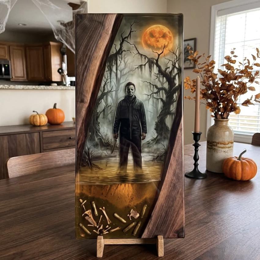 Michael Myers — horror cutting and serving board