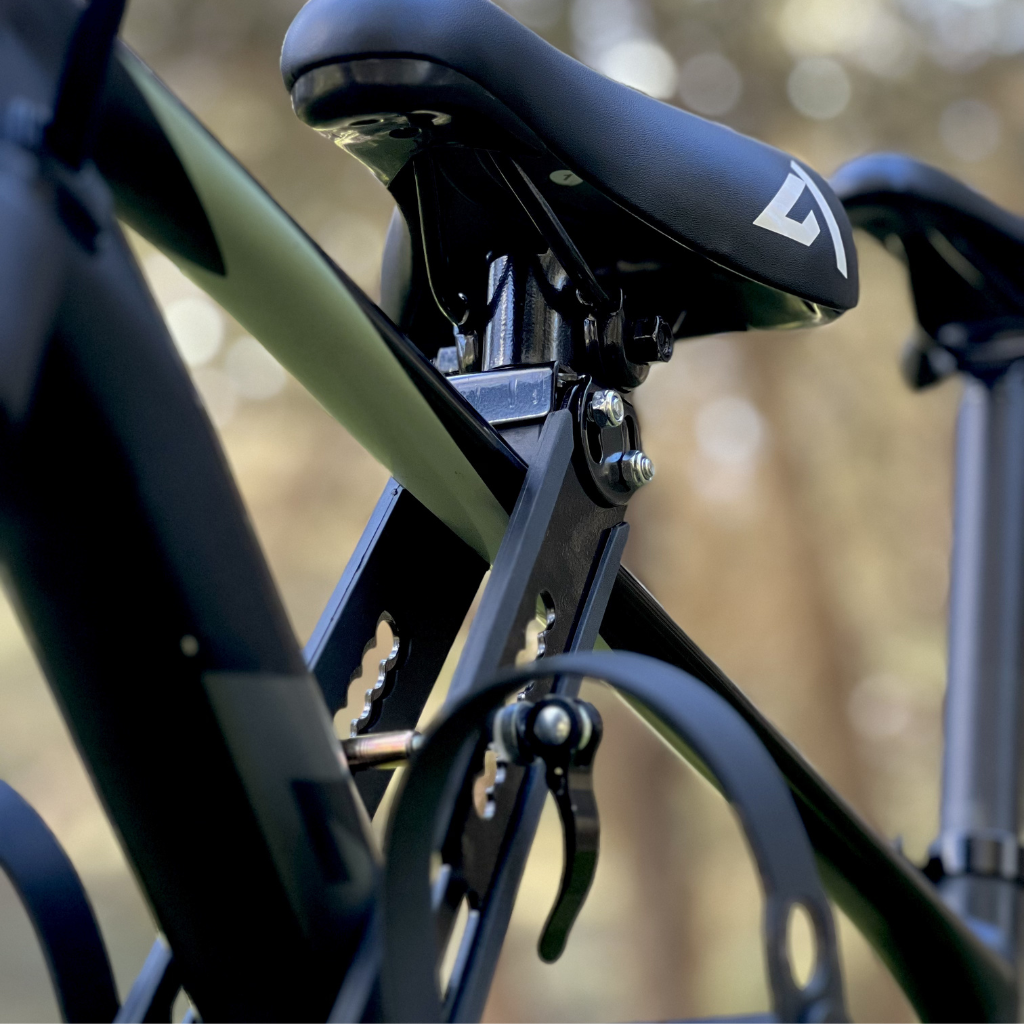 MiniBiker quick-release mounting system
